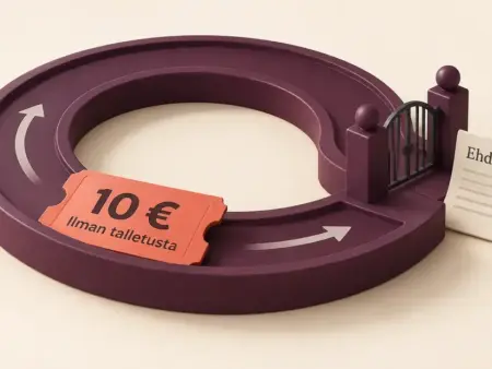 10e ilmaista pelirahaa ilman talletusta – näin bonus toimii