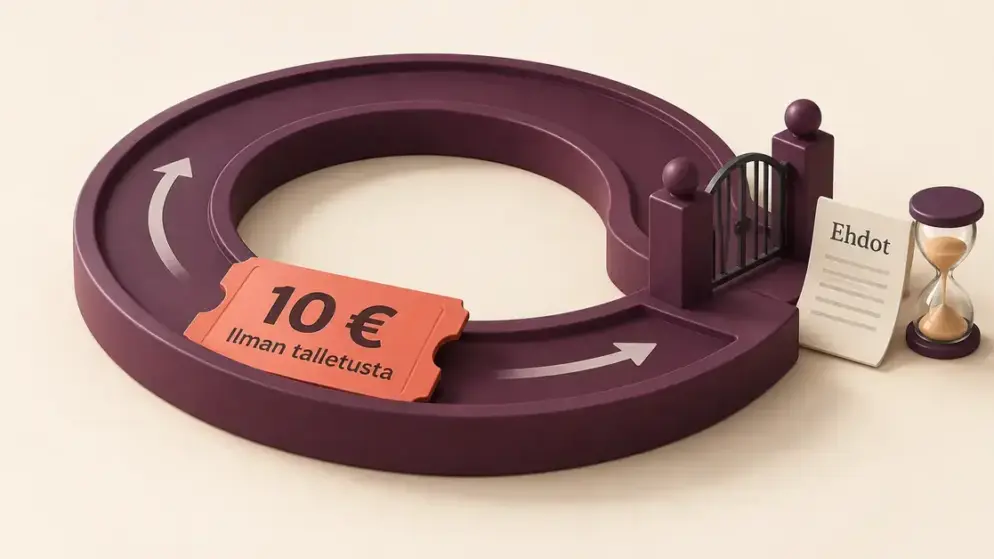 10e ilmaista pelirahaa ilman talletusta – näin bonus toimii